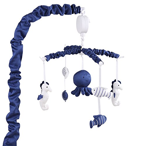 Nautical Whales and Anchors Navy 4 Piece Crib Bedding Set by The Peanut Shell - Image 6