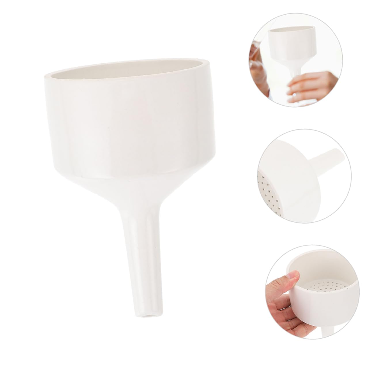 MUSISALY Laboratory Funnel Buchner Funnel for Experiment Washer Dryer Machine Experiment Filtering Equipment Filter Funnel Lab Equipment Mini Juice Bottles Labs Funnel Ceramics White