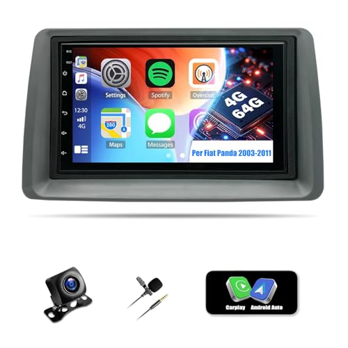 🚗Compatibilità con il veicolo: Questa autoradio è compatibile con Fiat Panda 2003-2011.
