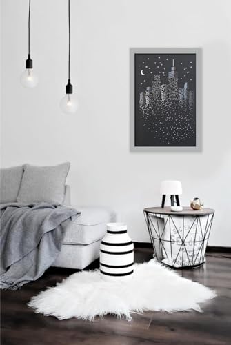 Image of Wizardi Bead Embroidery Kit - The Glitter of The Night Lights. Colorful Beads, Beading Needles. DIY Kit. Embroidery for Beginners. Home Decor. AB-755 Abris Art