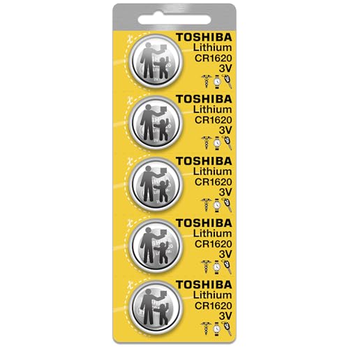 Pilas de Botón Toshiba CR1620 3V Pack de 5