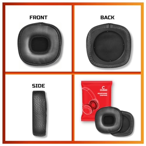 Image of Crysendo Headphone Cushion for Marshall Major III Headphone | Soft Ear Cushion Cover Replacement Earpads | Protein Leather & Memory Foam Cushion (Black)