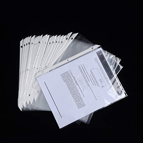Arae Clear Sheet Protectors For 3 Ring Binder 8.5 X 11 Inch Heavy Duty Plastic Sleeves Reinforced Holes, 50 Pack #TOP3