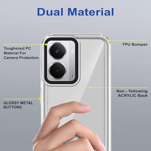 Image of amazon basics Back Case Cover for Realme P3 5G | Compatible for Realme P3 5G Back Cover | Case Cover with Camera Protection | (TPU + PC | Transparent)
