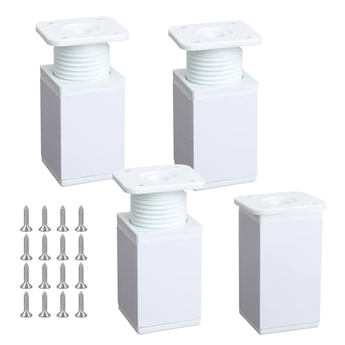 Luabue 4 Pièces Pieds de Meuble Reglable Carrés Pieds de Table Metal en Alliage d'Aluminium...