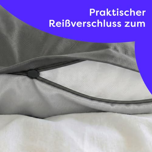 Wolkenfeld Mikrofaser Bettwäsche 135x200 cm – Kuschelig Weich, Bügelfrei & Doppelt Gebürstet – Oeko-TEX Bettwäsche-Sets… – Ansicht 5