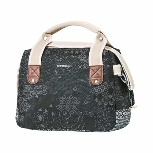 Basil Unisex Erwachsene Bohème Lenkertasche Schwarz 8 Liter 38 cm x 16 cm x 38 cm