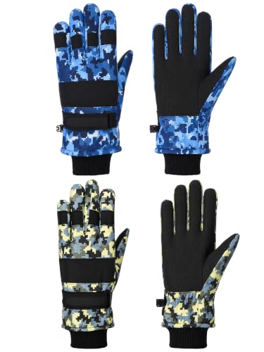 Image of SATINIOR 2 Pair Kids Winter Gloves