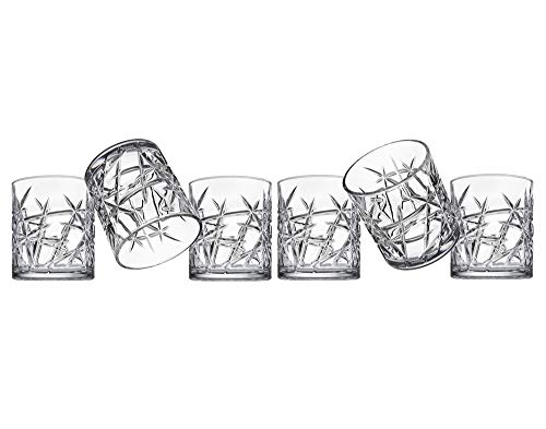 Godinger Double Old Fashioned Whiskey Glasses Barware - Set of 6