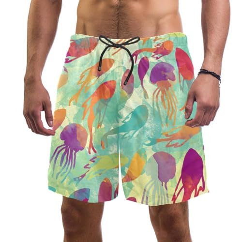 Pantalon court de plage homme maillot de bain aquarelle