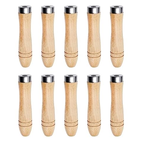 Gelishan 10Pcs Durable Wooden File Handles Cover