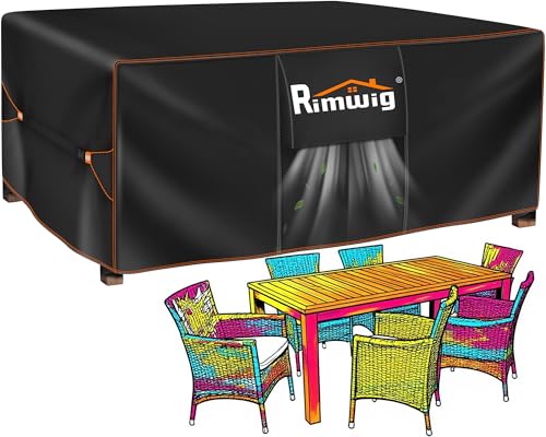 Rimwig Patio Furniture Set Cover Outdoor Waterproof,85"L x 55"W x 28"H