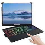 Mollenmell TouchPad-Tastaturhülle für iPad 10. Generation und iPad 11. Generation (A16,2025), iPad Air 11 (M3, M2/iPad Pro 11 Zoll Tastatur, 360° drehbar, 7 Verwendungsmodi