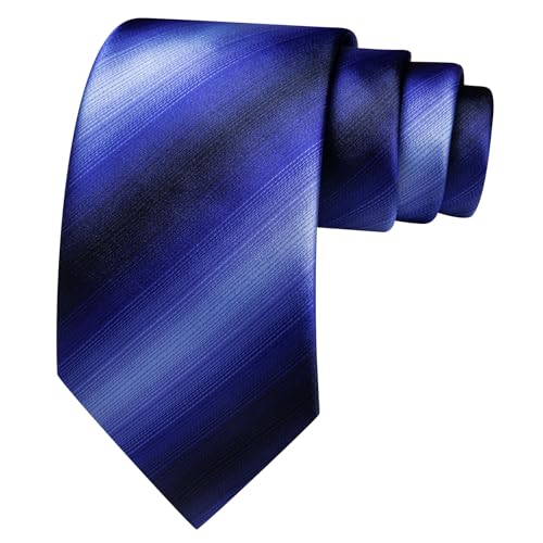 Image of Barry.Wang Plaid Ties for Men Silk Necktie Handkerchief Cuff Links Set