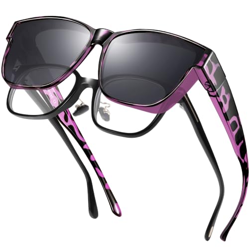 Image of Polarized Sunglasses Fit Over Glasses for Women Men | Oversized Square Sun Glasses UV400 Protection