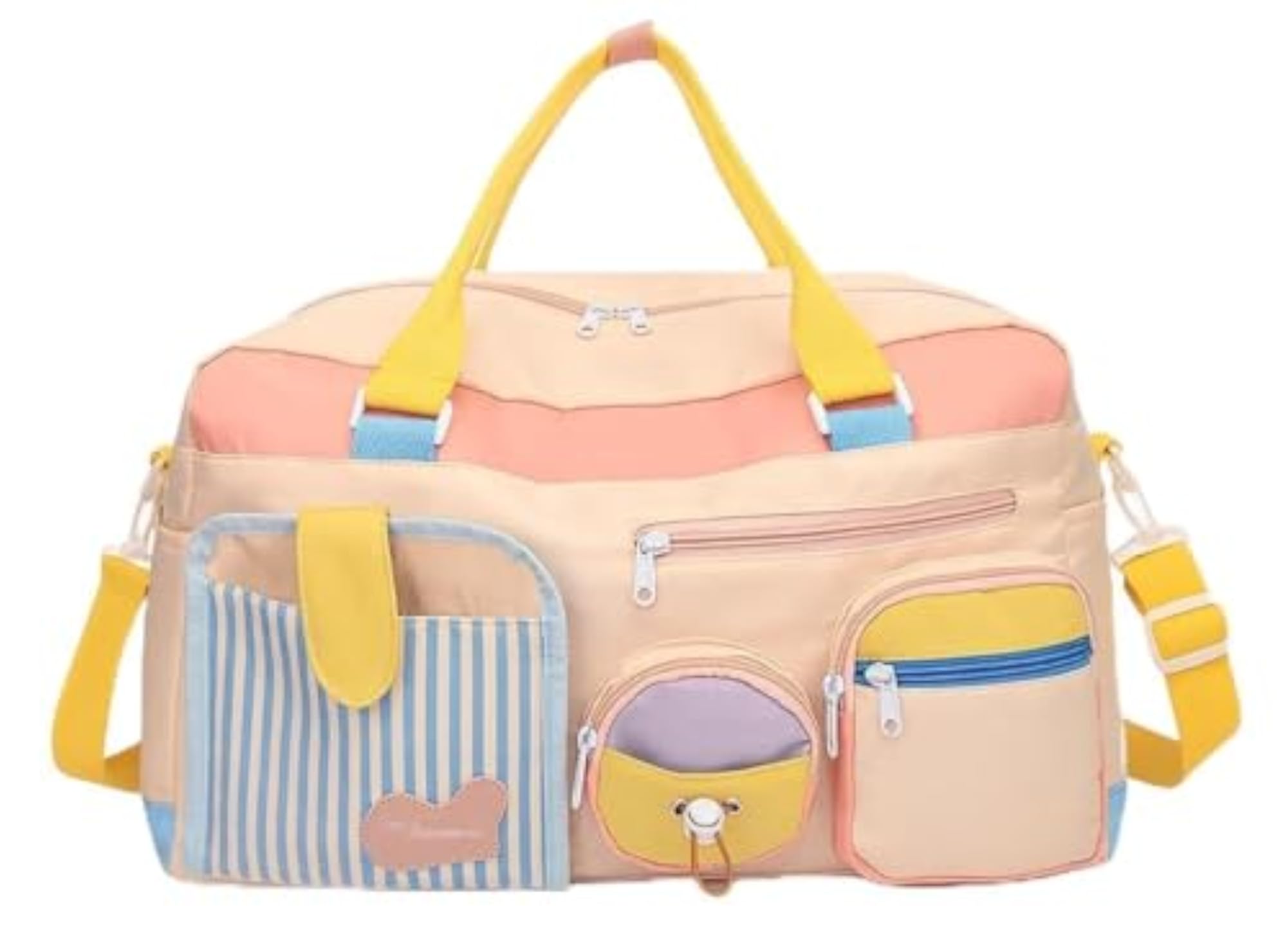 Lightweight Nylon Duffle Bag with Shoe Compartment for Women