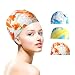 3pcs Mix Colors designed Lycra swimming Cap hat Bathing cap swimming hat