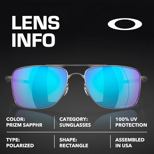 Oakley OO4124 GAUGE 8 - Polarized/Non-Polarized - Rectangle Sunglasses with Official Eyewear Kit Bundle4