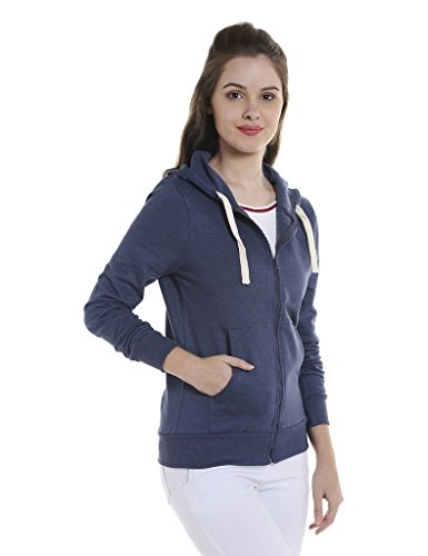 Image of PINACOLADA Women's Colorblock Sweatshirt with Ribbed Hem for Casual Wear | Low-High Neck | Long Sleeve | Button Closure | Cotton Sweatshirt Crafted with Comfort Fit for Everyday Wear