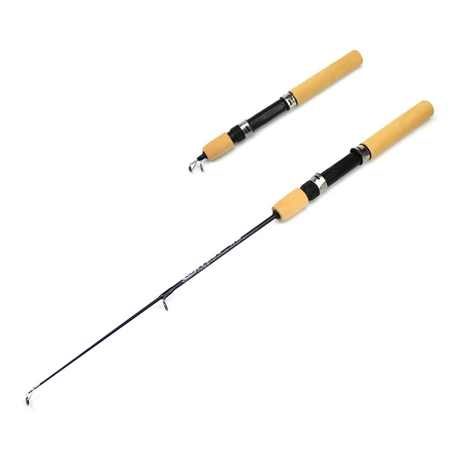 MDSIOKHJ Fishing Rod Winter Shrimp Fishing Rods Mini Ice Rod Spinning Rod Portable Telescopic Fishing Rod(60cm Rod No Reel)