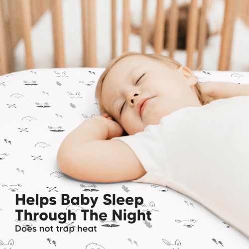 KeaBabies 2-Pack Baby Crib Sheets for Boys, Girls - 52x28 Viscose Derived from Bamboo Toddler Bed Sheets Neutral, Fitted Crib Mattress Cover for Standard Baby Bedding, Soft & Cozy (Nordic)