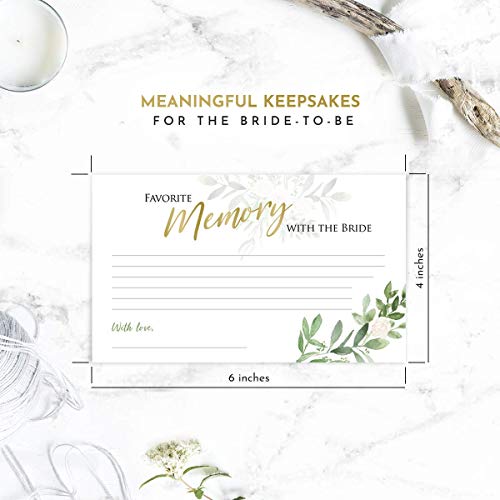 Bridal Shower Games (Set Of 5 Activities For 50 Guests) - 5X7 Cards, Floral Rustic Greenery Theme - Includes Marriage Advice Cards, Bridal Emoji - Wedding Shower Decorations Favors Party Supplies #TOP3
