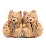 SUMMERJOY Upgrade Women's Teddy Bear Slippers, Fuzzy Animal Slippers, Cute House Slippers, Indoor Shoes Warm Winter All-Inclusive Women Home Slippers