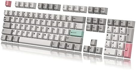 HK Gaming Custom Keycaps | Dye Sublimation PBT Keycap Set for Mechanical Keyboard | 139 Keys | Cherry Profile | ANSI US-Layout | Compatible with Cherry MX, Gateron, Kailh, Outemu | Modern Dolch Light