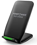 Qi Fast Wireless Charger, FosPower [Ultra Fast 10W Charge] Wireless Charging Pad Stand for iPhone XR / XS / XS MAX / X / 8 Plus / 8, Galaxy S9 / S9 Plus / Note 9, Nexus 6 (No AC Adapter)