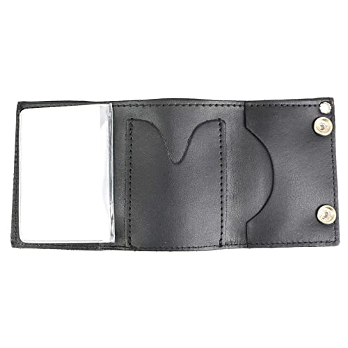 Image of Milwaukee Leather MLW7889 Men's 7.5 inch Black Premium Leather Soft Biker Wallet - Bi-Fold Anti-Theft Stainless Steel Chain