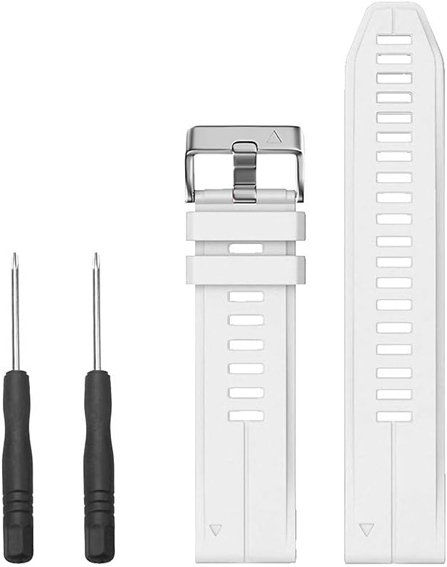 Correa de Silicona para Reloj Deportivo Compatible con Fenix 5S Plus - Hebilla Plateada miniatura 6