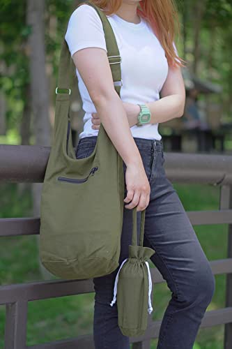 Image of Crossbody Bags For Women Crossbody Purse Hobo Bags With Zipper And Small Sack Bag