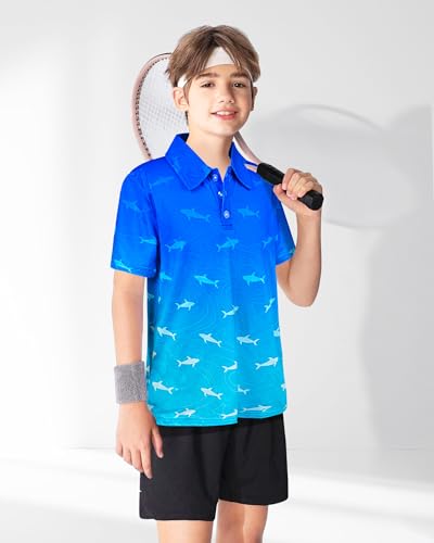Boys Polo Shirt Golf Short Sleeve Hawaiian School Uniform Shirts for Boys Kids 5-14 Years2