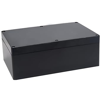 YETLEBOX Watertight Junction Box, IP67 Waterproof Project Box Durable ABS Plastic Electronic Enclosure Case for DIY Electrical Project Black 9.06