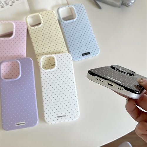 Case for iPhone 13 iPhone 14 with Cute Polka Dot Pattern Aesthetic Design, Simple Stylish Soft TPU Protective Phone Cover for iPhone 13/14 -White - Image 5