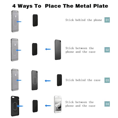 Yiklucg RC-03-1 Phone Magnet,Magnet For Phone Case Car Mount,4 Piece Phone Magnet Plate,Metal Plates thumb #5