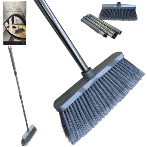 Requisite Needs Indoor Broom Soft Bristle Sweeping Brush - Perfect Kitchen Broom for Laminate, Vinyl, Wooden Floor, living room or bathroom