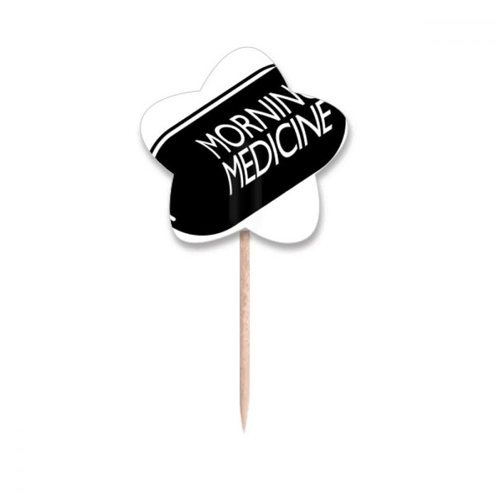 Cure-dents drapeaux Art Déco Morning Medicine pour cupcake