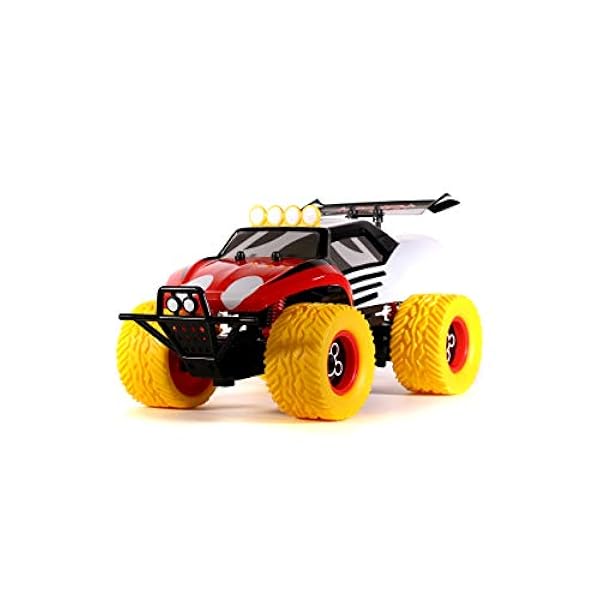 Jada Toys Disney Junior 1:14 Mickey Buggy RC Control remoto Coche 2.4GHz, juguetes para niños y adultos, negro/rojo