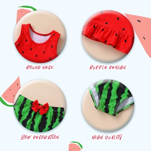 Toddler Swimsuit Baby Girl Sleeveless Ruffle Flamingo Swimwear Two Pieces Bikini Set Kids Beachwear2