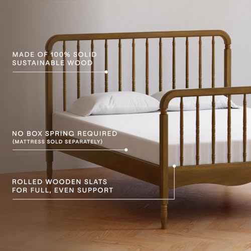 Image of Namesake Liberty Spindle Full Bed in Natural Walnut | Vintage Spindle Bed for Boys & Girls Bedroom, Solid Wood, Greenguard Gold & FSC Certified, No Box Spring Needed