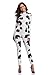 Produktbild DuuoZy Frauen sexy High elastische Kühe Muster Print Overall Cosplay Tight Siam Kostüm, schwarz und weiß