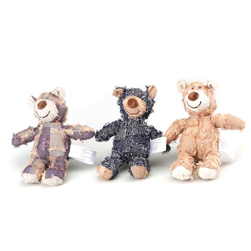 Set de 3 juguetes de peluche para perros pequeños y medianos