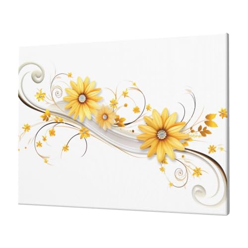 Peinture murale chrysanthème, le cadeau de mariage idéal