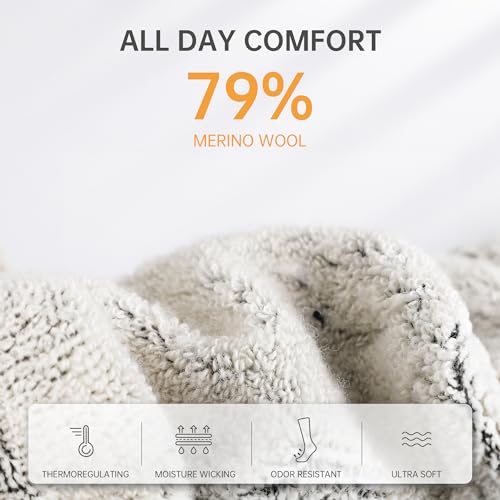 SAMSOX Merino Wool Hiking Socks, Made in USA Midweight with Targeted Cushion, Hunting Socks for Men & Women (Bozeman Lite)2