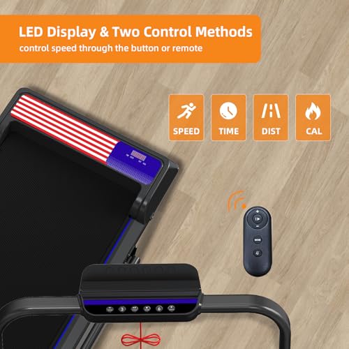 Image of NAYSAYE Walking Pad with Handle Bar, Walking Pad Treadmill with Incline, Walking Treadmills for Home with Screen, 2 in 1 Portable Under Desk Treadmill for Home, Remote Control, Smart App