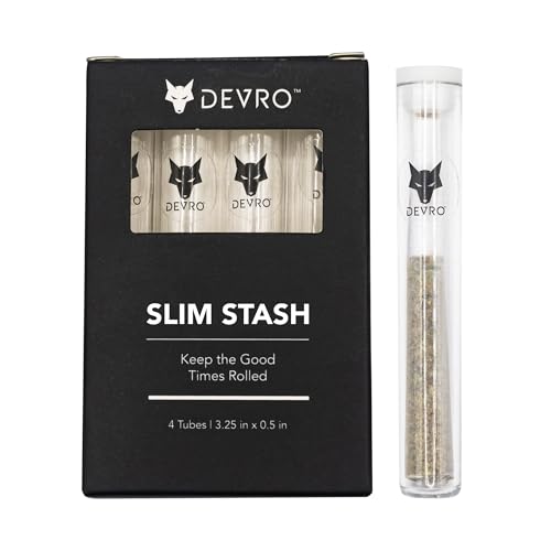 Slim Stash Pre-roll Cone Holders - Joint Tubes Airtight Smell Proof Container - Joint Holder - Cigarette Tubes Cigarettes Case (4 Pack)