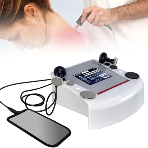WDDEYYDS Unidad de Diatermia Tecar Portátil: Máquina para Alivio del Dolor para Fisioterapeutas - 300-448kHz, 10 Áreas Destacadas y Tecnología Dual CET/Ret, con 8 Electrodos