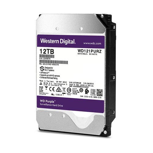 Wd 3.5 Purple 12Tb 7200Rpm 256Mb Sata3 Security Hdd Wd121Purz Ilt 