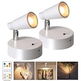 スポットライト 2個 LED 充電式 5000mAh大容量 LEDスポットライト リモコン付き マグネット Spotlight 350度角度調節可能 間接照明 3色切替 無段階調光 Type-C充電式 高輝度 取付簡単 絵画 照明 ピクチャーライト 寝室 停電災害対策